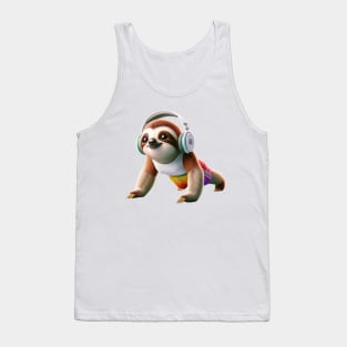 Groovy Sloth Beats – Slow Jams and Chill Vibes Tee Tank Top